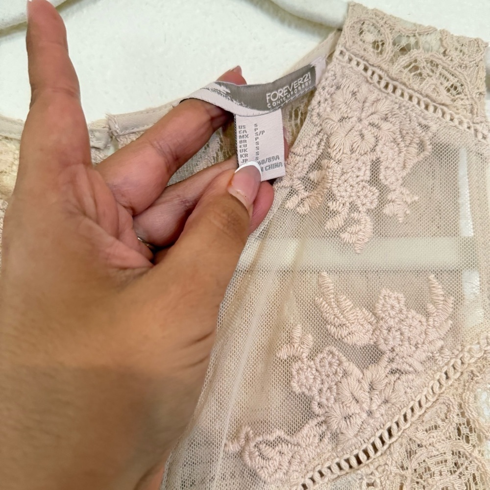 Forever 21 Contemporary Sheer Crochet Dress - Picture 4 of 10
